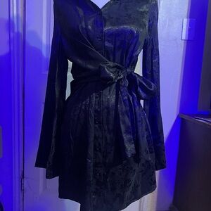 Elegant Black Floral Women's Dress